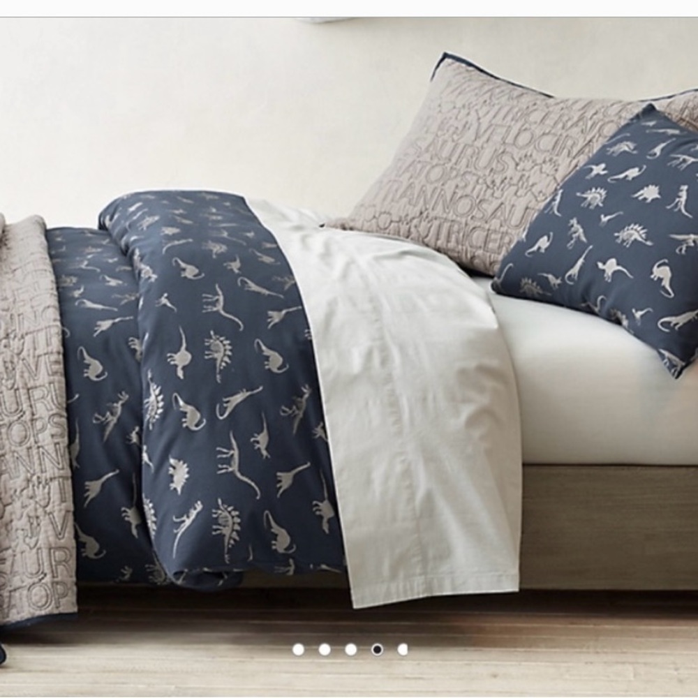 Restoration hardware dinosaur duvet cover, shams & pillow cover